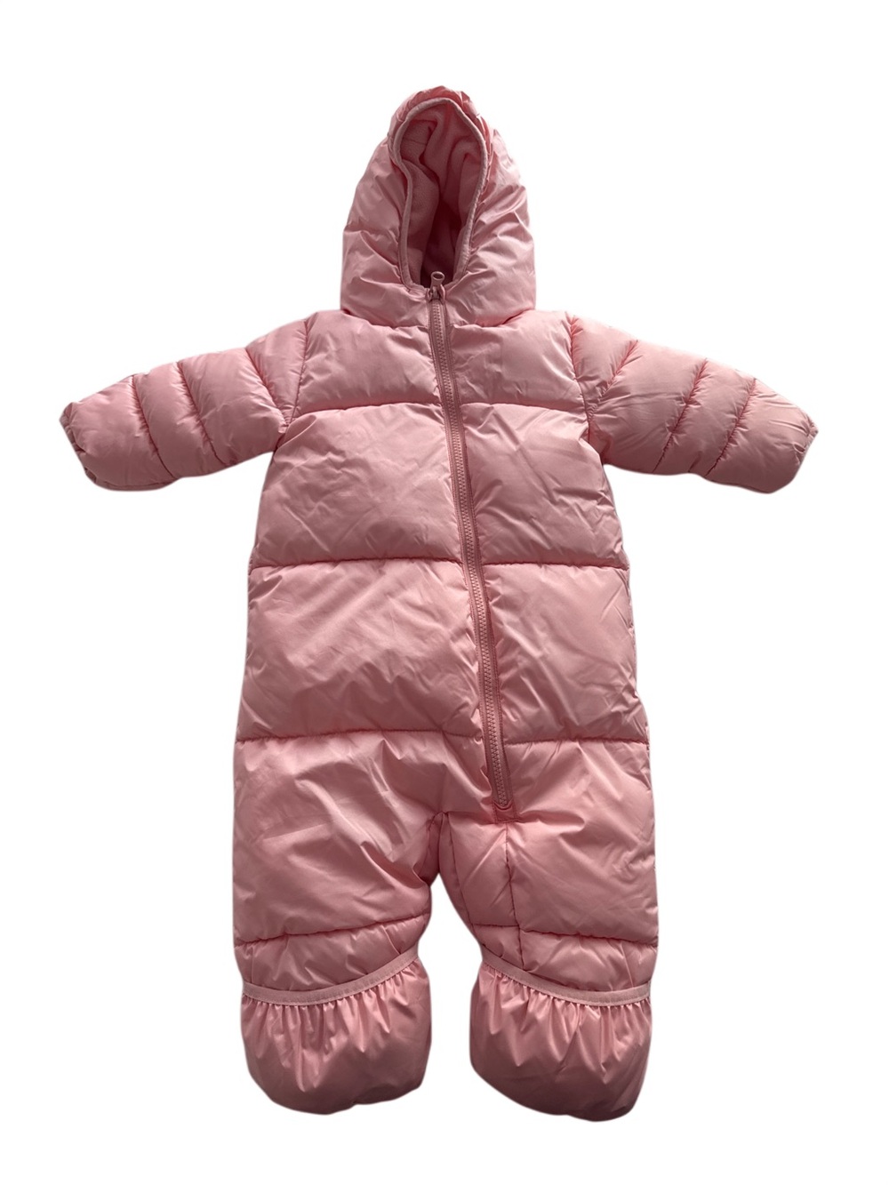 Amazon essentials Pink Hooded Puffer Baby Snowsuit 18 months
